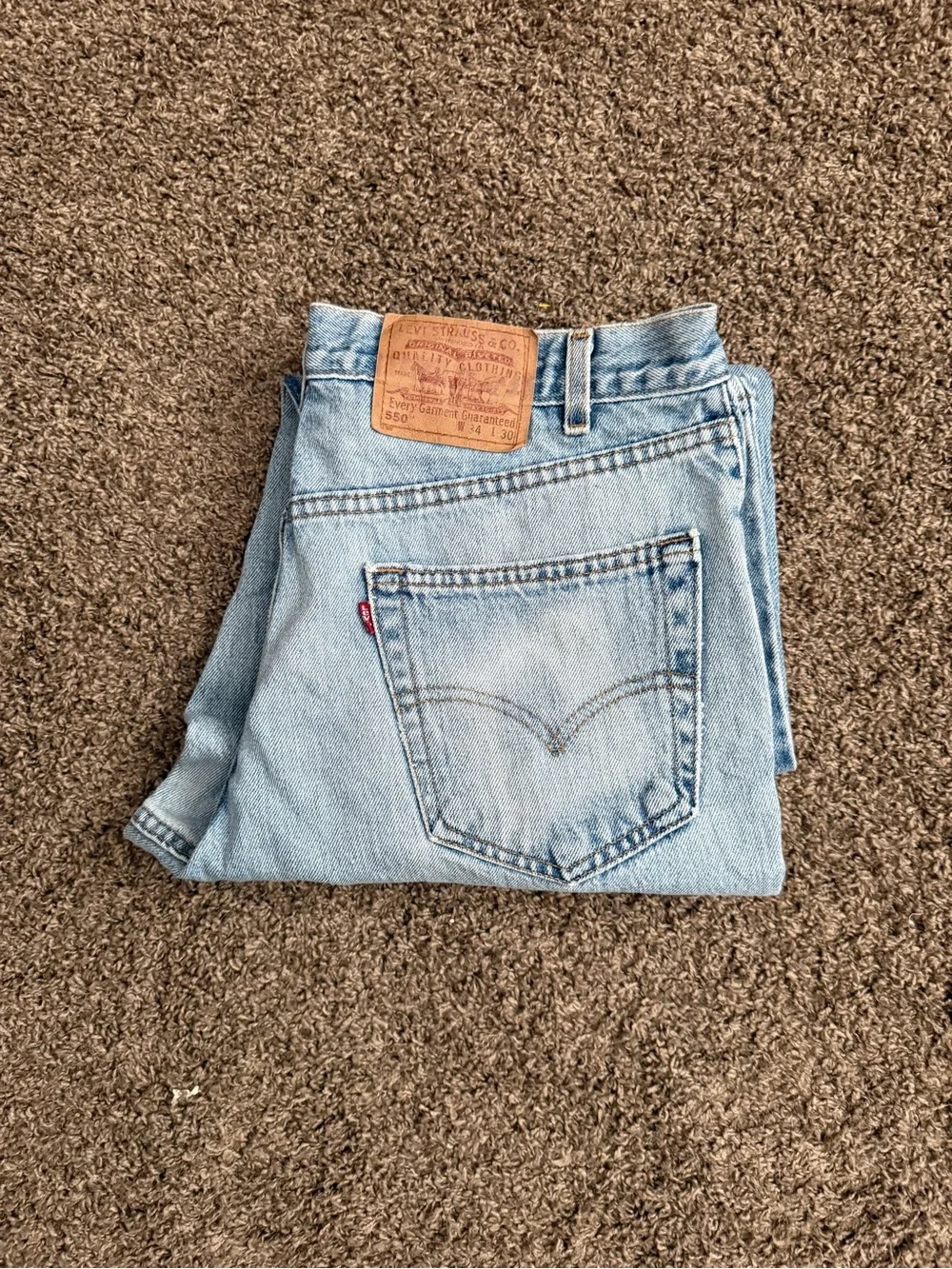 Levi's 550 Relaxed Fit Vintage 90s USA Made Light Wash Jeans Men's Size 34x30